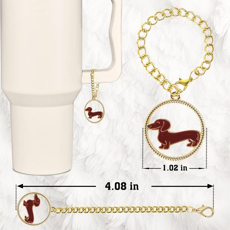 TSIMPLE Dachshund Straw Topper, Reusable 10mm (0.4in) Cute Dog Straw Covers for Stanley Cup Accessories - Dachshund, Weiner Dog Accessories, Stuff, Things, Gifts for Women, Kids, Girls, Boys - Image 4